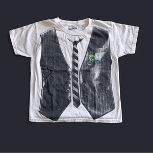 Gildan Youth Tuxedo Graphic Tee Pinstripe Vest Tie Swag Epic S